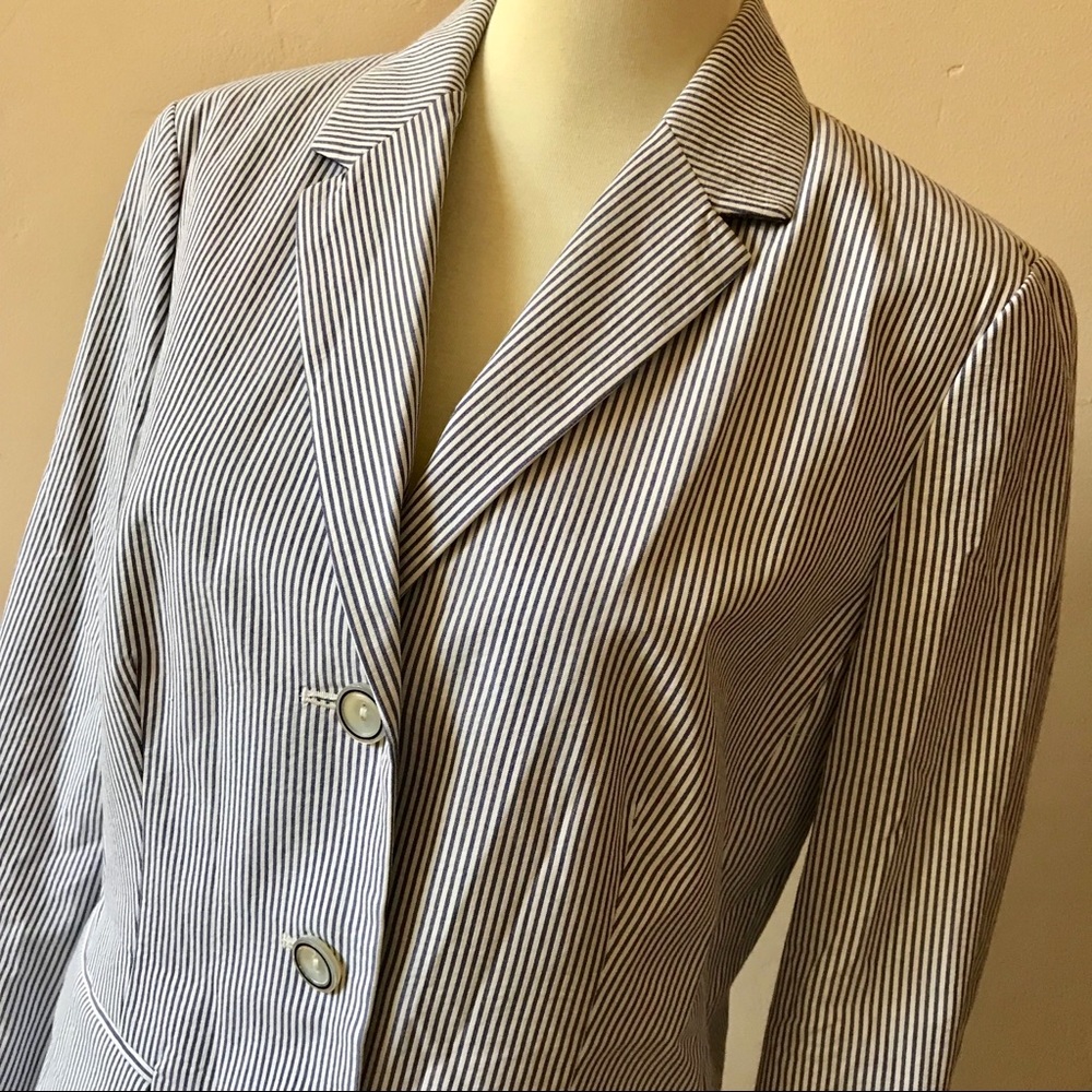 ❤️ SOLD ❤️ BROOKS BROTHERS SEERSUCKER BLAZER - Picture 4 of 8